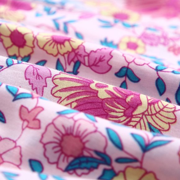 Bohemian Ruffle Hem Drawstring Waist Mini Dress - Picture 6 of 6